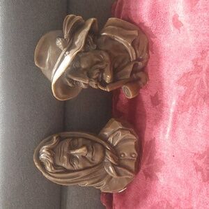 Rustic Brown Sculpted Wall Wax Art Set Yeah I Got In Trouble There Vintage